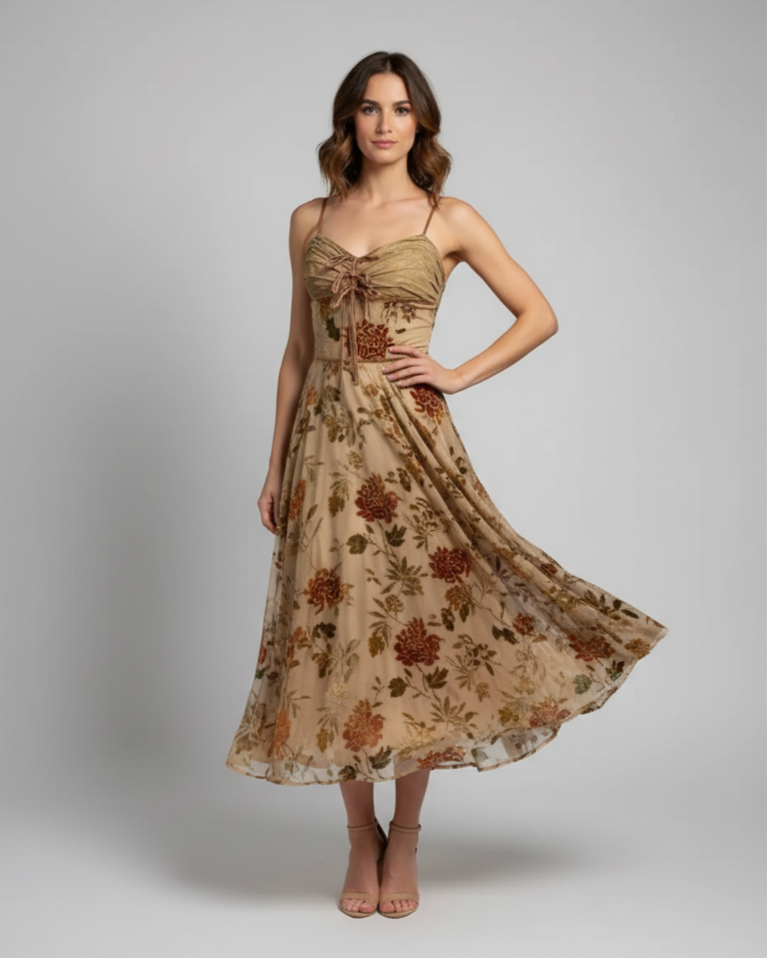 Dior - Silk mid-length dress