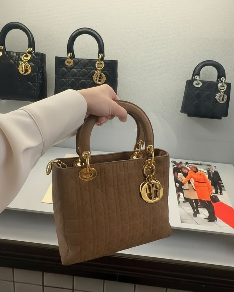 Dior - Lady Dior - Lady Dior cloth handbag