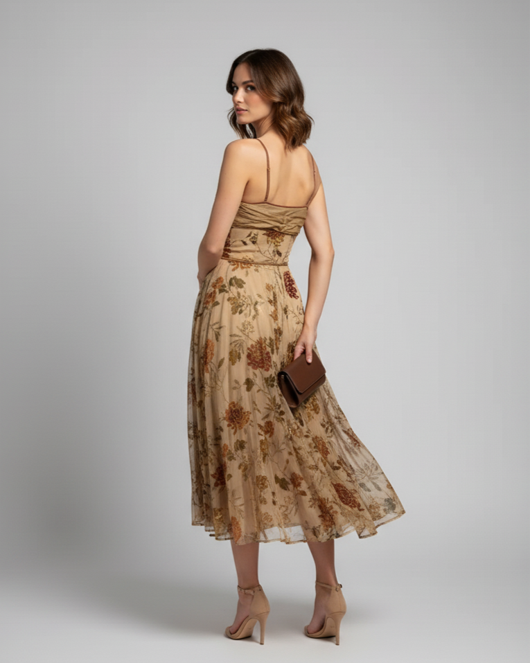 dior silk mid length dress Mid-Length Flared Dress with Belt Red Wool and Silk Shantung