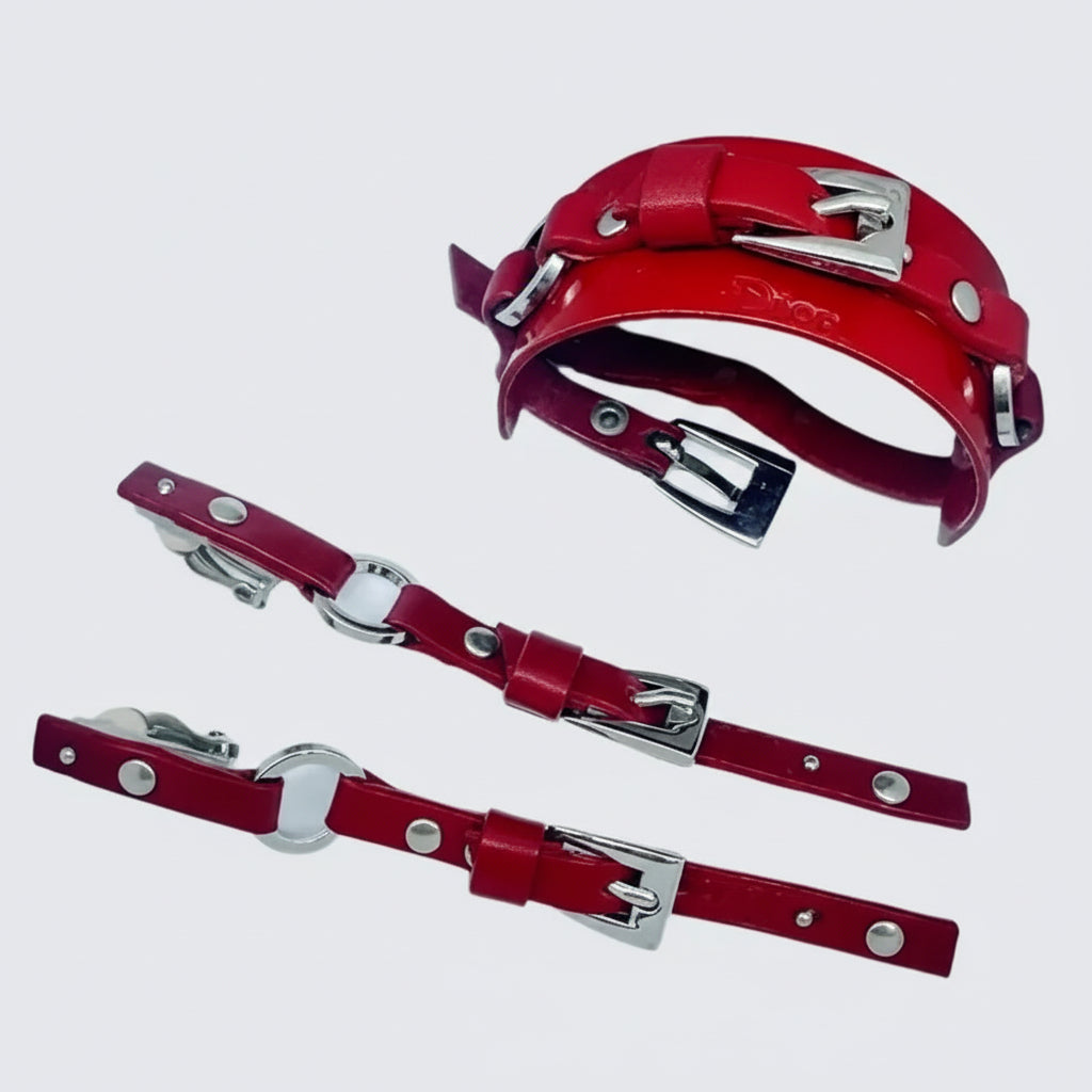 Dior - Leather jewellery set