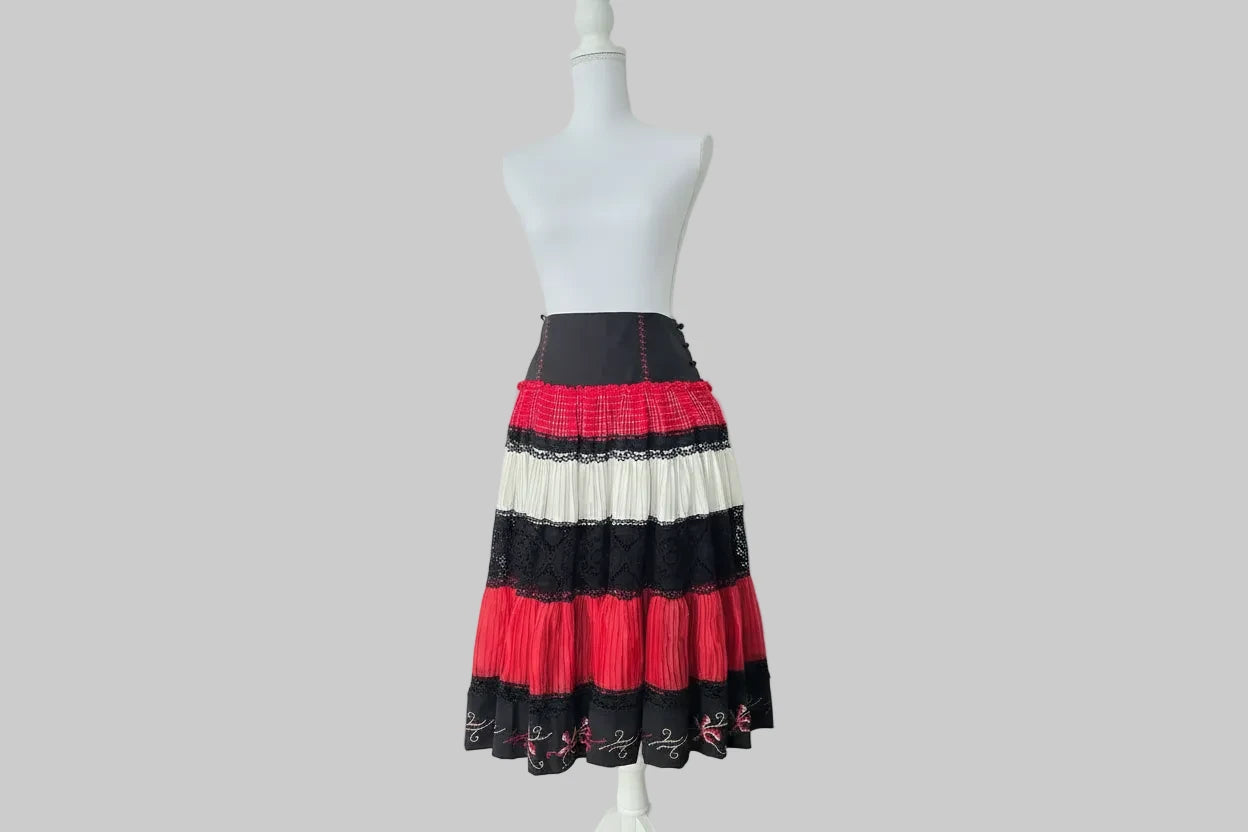 Jean Paul Gaultier Vintage Tiered Ruffle Skirt